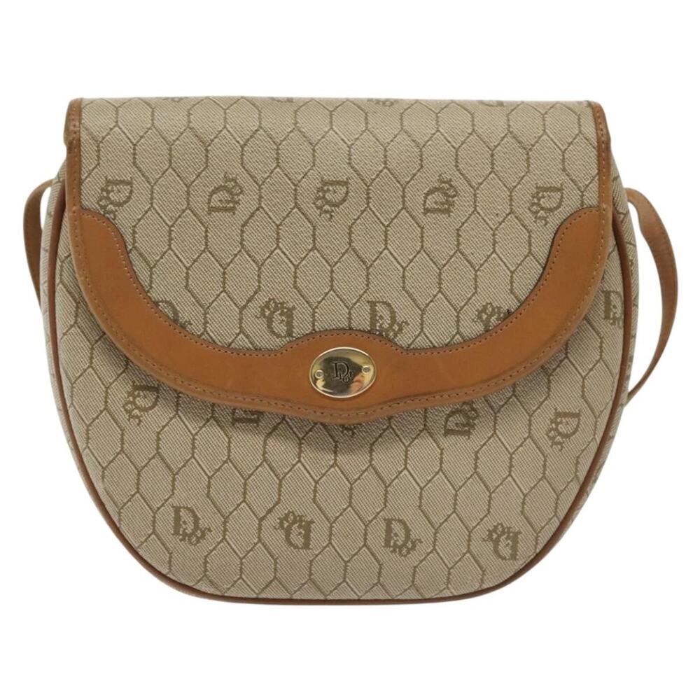 Dior Honeycomb Canvas Shoulder Bag Beige